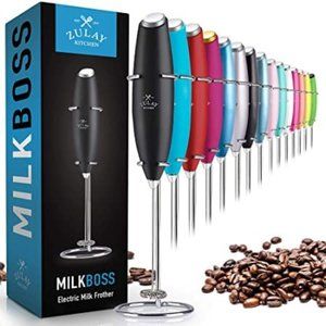 Zulay Original Milk Frother Handheld Foam Maker fo